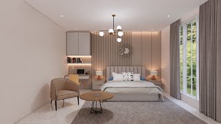 Sketchup interior design #61 How to make a bedroom design and render enscape