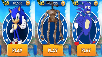 Sonic Dash vs Go Sanic Goo MEME vs Siren Head - All Characters Unlocked Android Gameplay