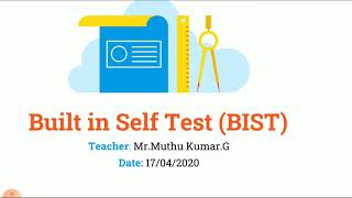 EC 8095 VLSI design Unit -5 BIST- Buit in self test