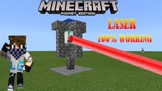 Minecraft PE. Tutorial 29: Cara membuat LASER (100% WORKING) #33