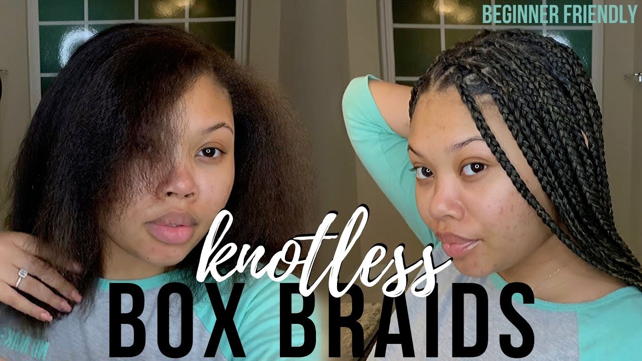 How To Do Knotless Box Braids On Yourself FOR BEGINNERS! 