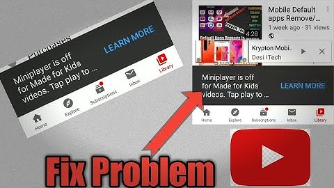 How to Solve YouTube Miniplayer Turn off  YouTube Own Video | Miniplayer Turn off ko kaise thik kare