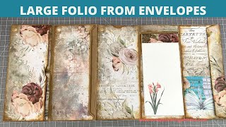 LARGE FOLIO FROM ENVELOPES ~ POCKETS, NOTEBOOKS AND MORE INSIDE