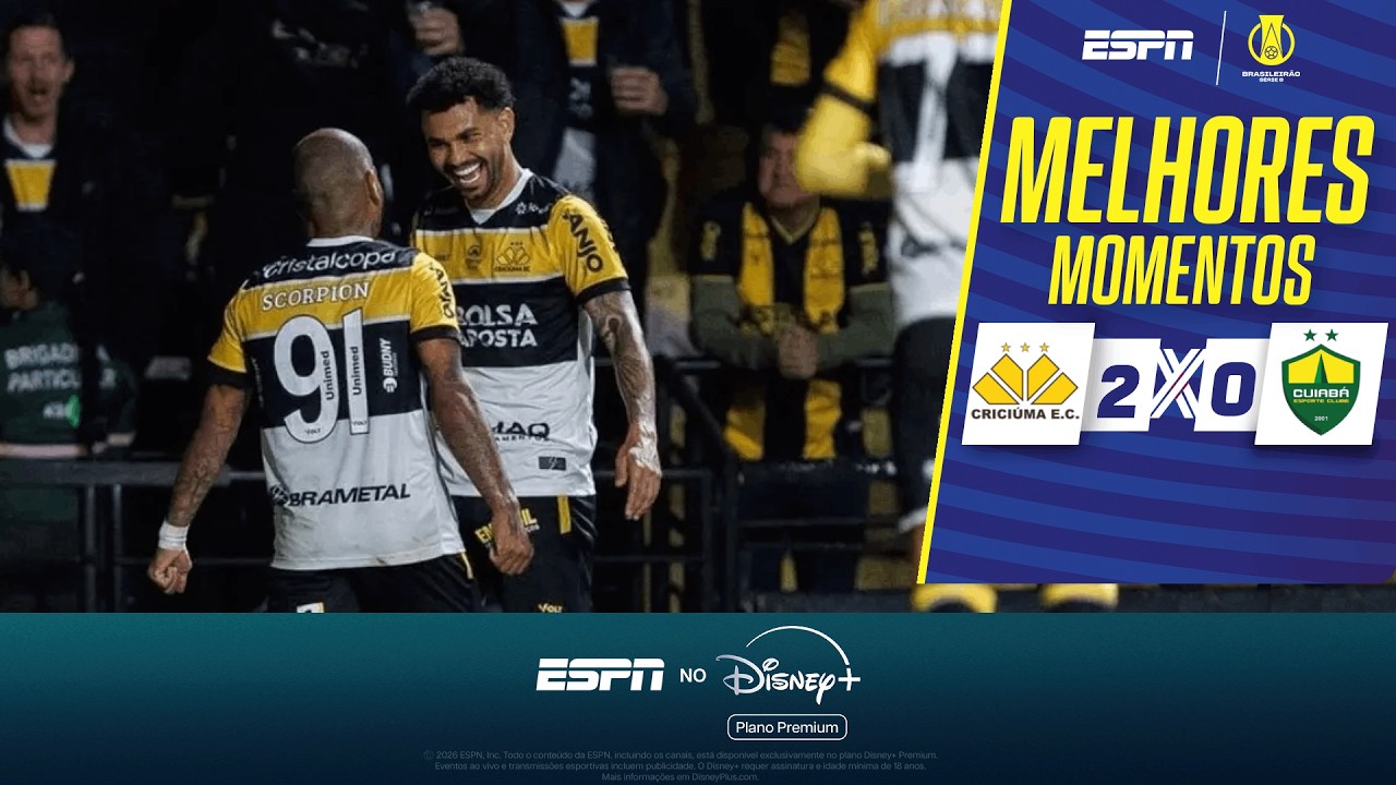 COM GOLAÇO DO MEIO DA RUA, CRICIÚMA BATE CUIABÁ E DORME NA LIDERANÇA DA SÉRIE B | MELHORES MOMENTOS
