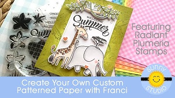 Create An Easy Custom Background Using Radiant Plumeria Stamps with Franci Vignoli