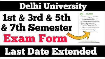 DU SOL 1st & 3rd & 5th & 7th Semester Exam Form Last Date Extended 2025 Dec-Jan 