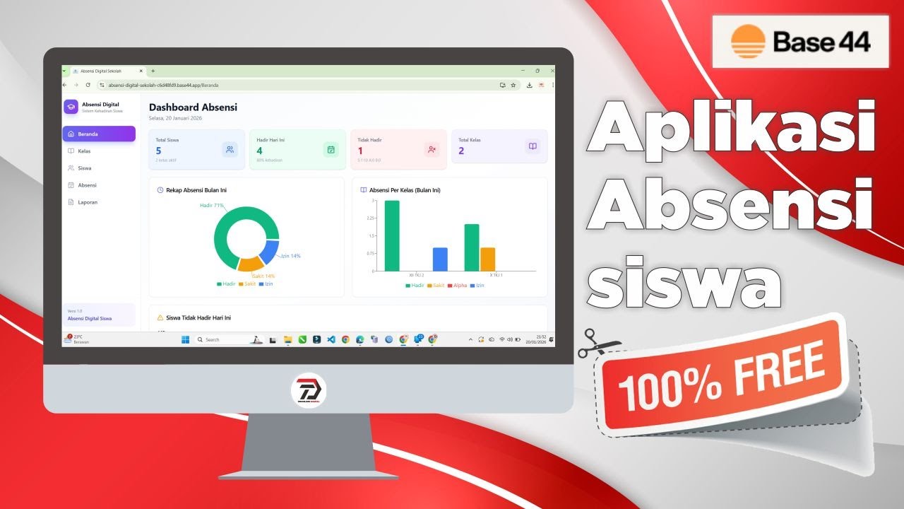 Cara Membuat Aplikasi Absensi Siswa Digital Gratis dengan AI Base44 ...