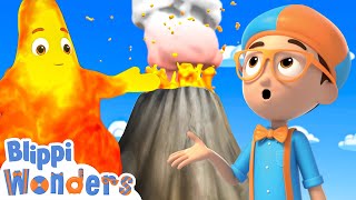 Hot Hot Volcano! 📖 Blippi Wonders! 📖 Moonbug Kids 📖 Learning Corner