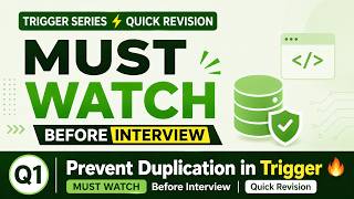Q1 Prevent Duplication in Salesforce Trigger | Must Watch Before Interview| ☁️🟢