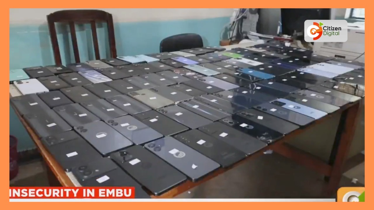 Police in Embu recover stolen phones and other electronics - YouTube