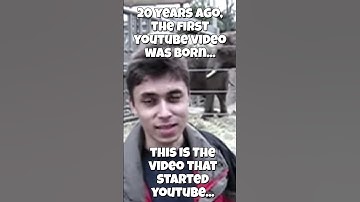 The first Youtube video was made 20 years ago... 😢