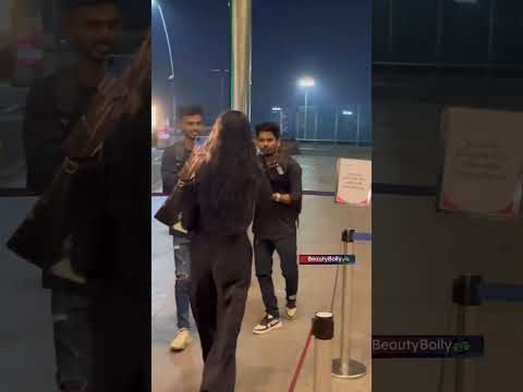 Esha gupta Black suit Airport look #shorts #eshagupta