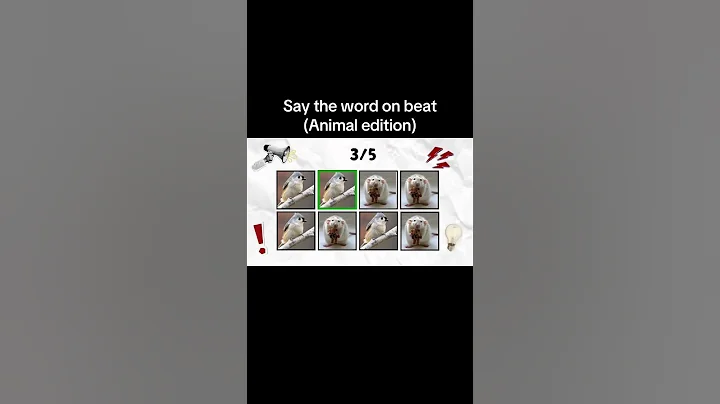 Say the word on the beat (animal edition)