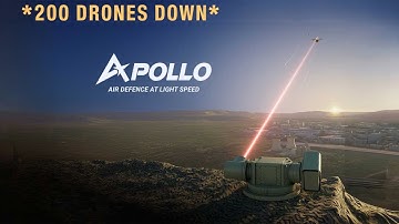 Apollo laser takes down 200 drones unplugged.