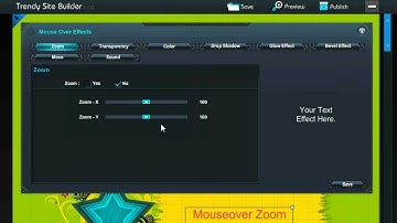 How to add zoom effect on mouseover in Trendy Site Builder 1.1.0?