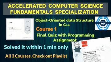 Object Oriented Data Structures In C++ : Coursera Week 4 Quiz_Engineering C++ Software Solutions