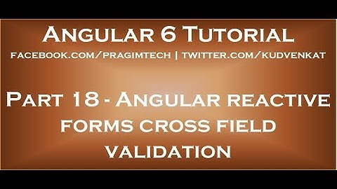 Hoekige reactieve vormen kruisveldvalidatie