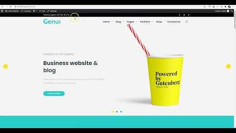 Genui - WordPress theme installation and import demo content