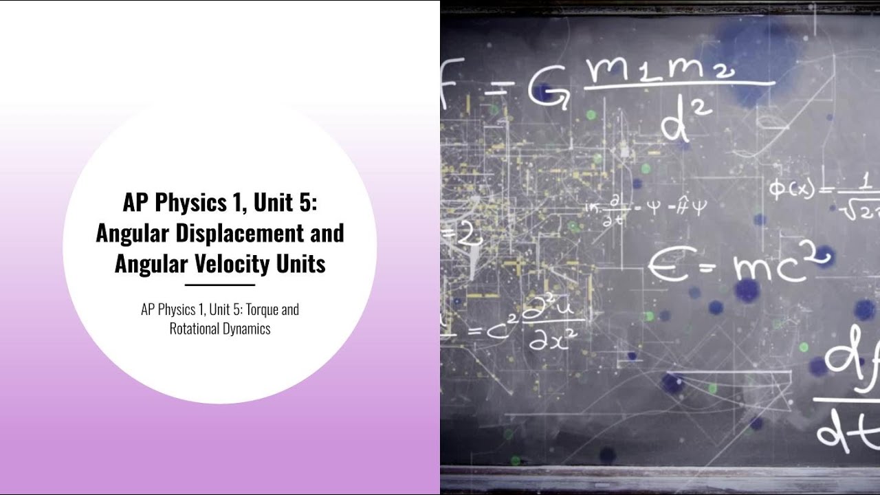 AP Physics 1, Unit 5: Angular Displacement and Angular Velocity Units ...