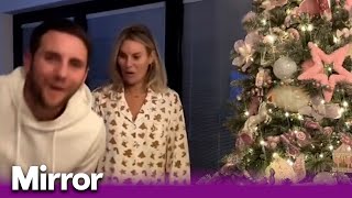 Chaos ensues as Danielle Armstrong sets up her Christmas tree