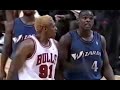 Dennis rodman vs chris webber gets heated 11111997