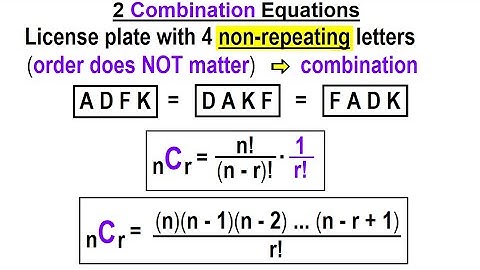 Statistics: Ch 8 Combinations and Permutations (9 of 22) The 2 Combination Equations