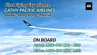 [4K] | Smooth & Hassle Free Flying Experience w/ Cathay Pacific Airlines (ECONOMY) DXB - HKG - MNL