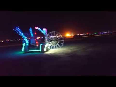 Burning Man at Night - Black Rock City Walkthrough Part 1 - 2015