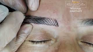 Micropigmentação  Microblading - eyebrow micropigmentation Mikropigmentierung der Augenbrauen