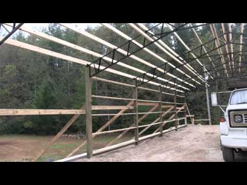 steel truss pole barn kits best prices - youtube