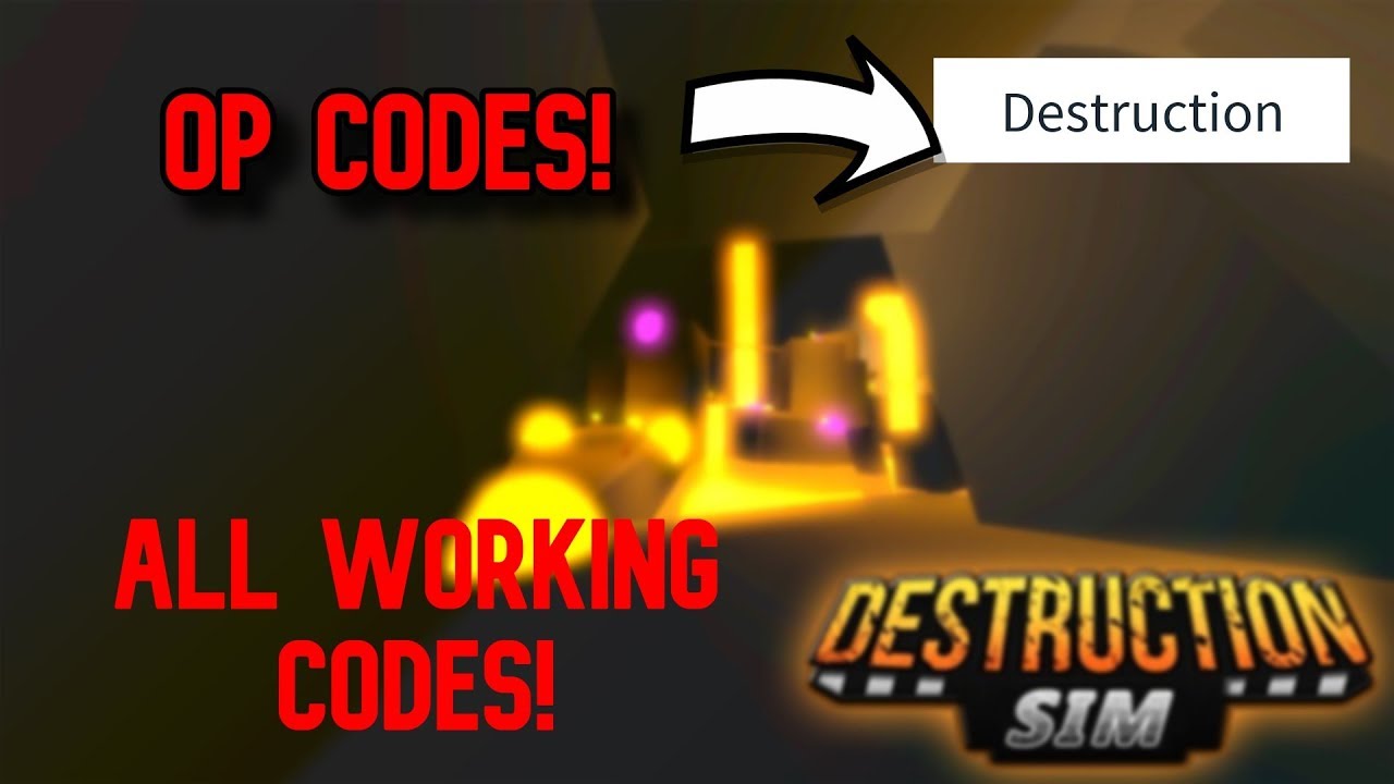 ALL OP WORKING CODES Roblox Destruction Simulator Discord YouTube