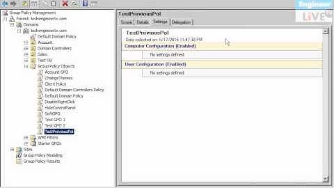 Import GPO Policy from Existing Backup in ADDS - Windows Server 2008