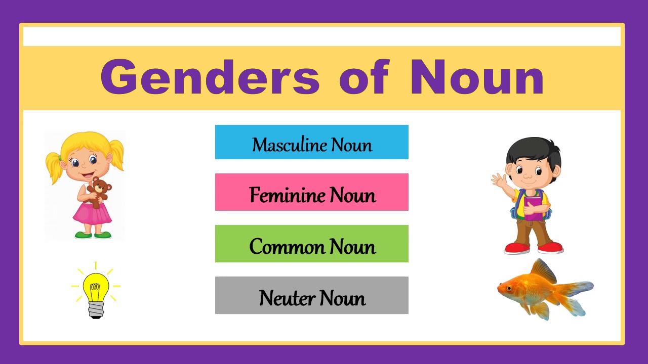 Genders Of Noun By Teach And Print Youtube