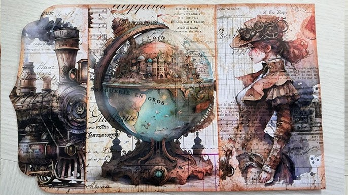 steampunk-junk-journal-folio-diy-free-printable-grungy-vintage-tutorial-inside-youtube for Antique Free Junk Journal Vintage Printables Steampunk Junk Journal Folio DIY ⚙️ | Free Printable & Grungy Vintage Tutorial Inside! - YouTube for Antique Free Junk Journal Vintage Printables
