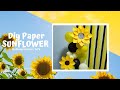 How i make my paper sunflower for birt.ay decoration at home  sunflower theme party