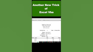 New Trick of Excel Vba | Print Invoice in Multiple Page | Excel Application #shorts