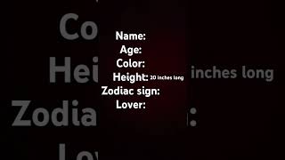 my name my age my favorite color my height my sign do i have a lover