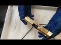 24k brush gold plating   mild steel gun slide  for a customer