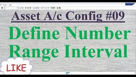 Asset Config #09 Define Number Range Interval