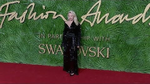 Pamela Anderson on the red carpet for the The Fashion Awards 2017 in London