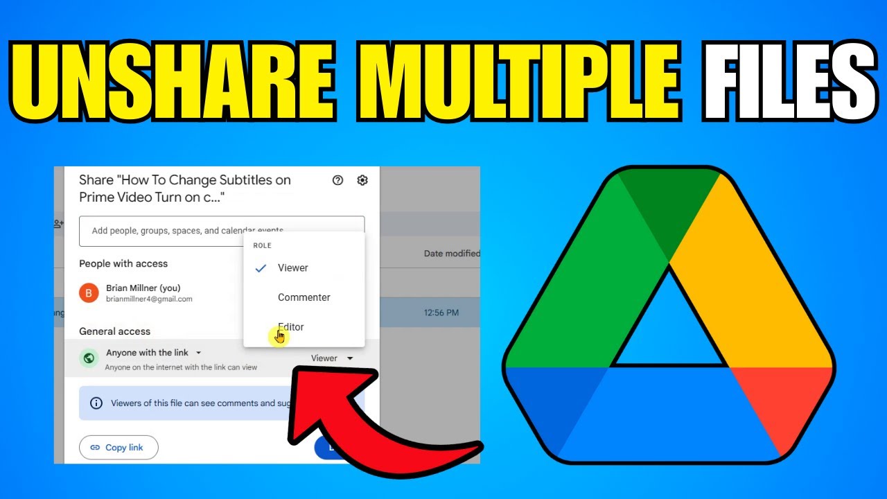 How To Unshare Multiple Files From One User In Google Drive (Step By ...