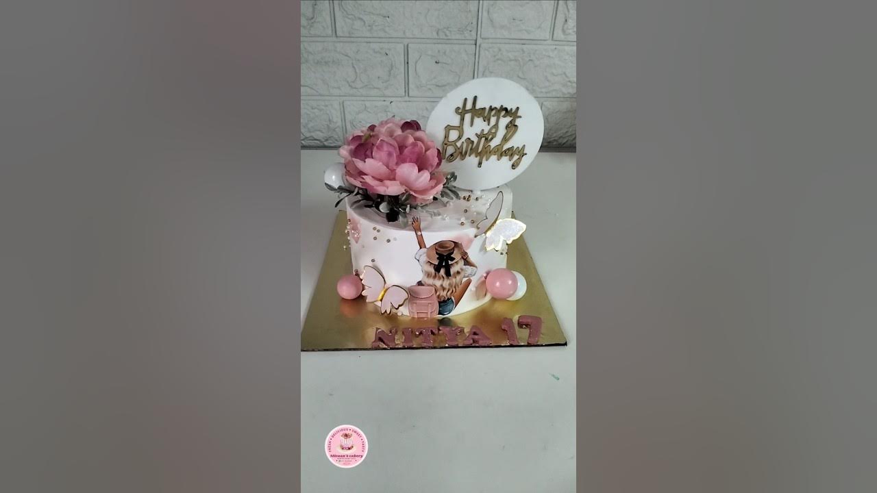 Simple flower cake decoration ideas shorts ytshorts cakedecoration 
