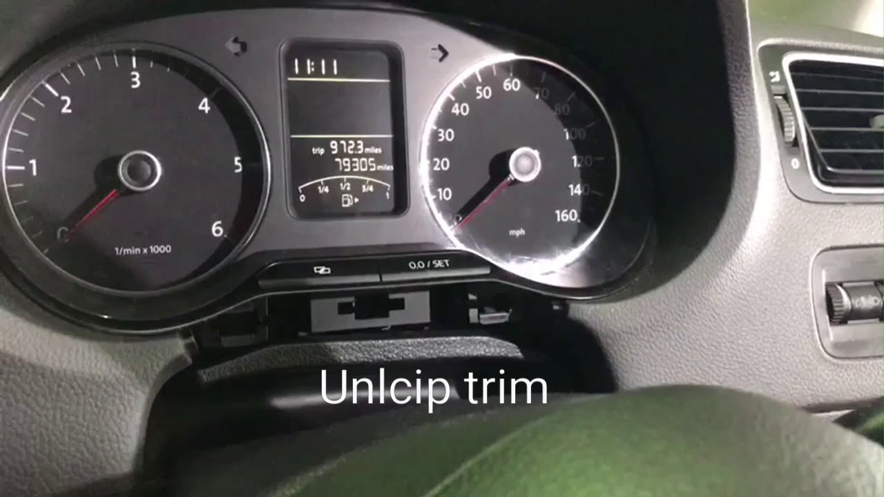 VW Polo Instrument Speedo Cluster Removal YouTube