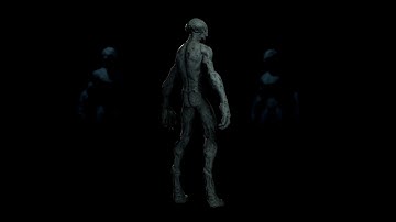 Alien#1 - 3d model turntable (green skin)