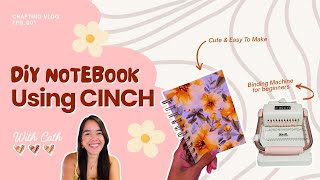 How to Make a Notebook📒 Easy DIY Notebook Tutorial for Beginners using CINCH💖