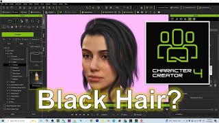 CC4 Black Hair Tutorial | Character Creator 4 Hair Color Workflow