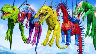Download lagu Dinosaur TRex vs Spinosaurus, Ultimasaurus Epic Dinosaur Battle Compilation Jurassic World Evolution
