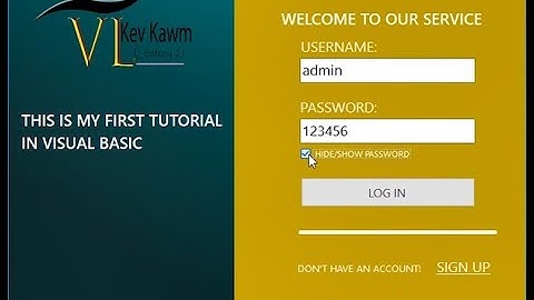 How To Design Flat GUI Log In Form In Visual Studio | VB.NET | C#