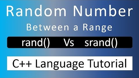 Random Number Generator in C++ | rand() and srand() in C++