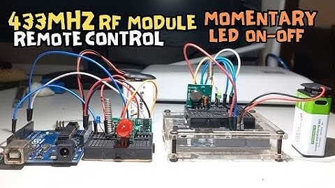 433Mhz RF Module Remote Control | Momentary LED On-Off | Arduino Uno